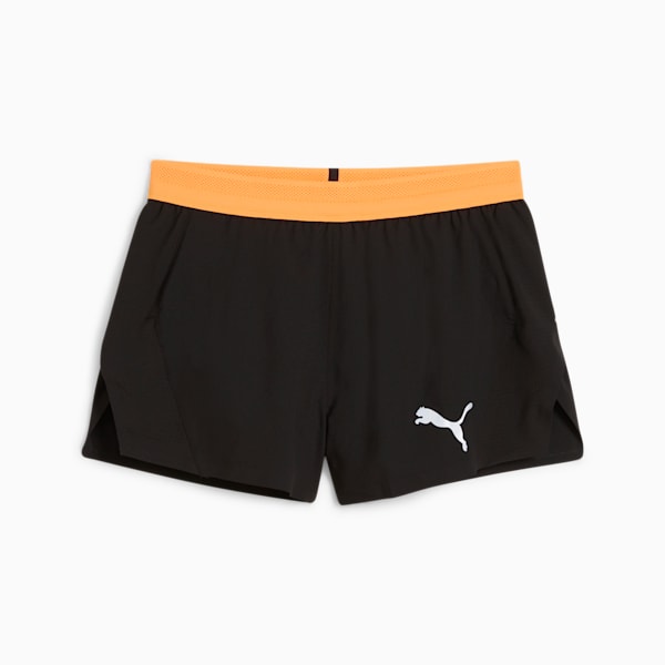 RUN ULTRAWEAVE VELOCITY Women's 3" Running Shorts, PUMA Black-Sun Stream, extralarge-IND